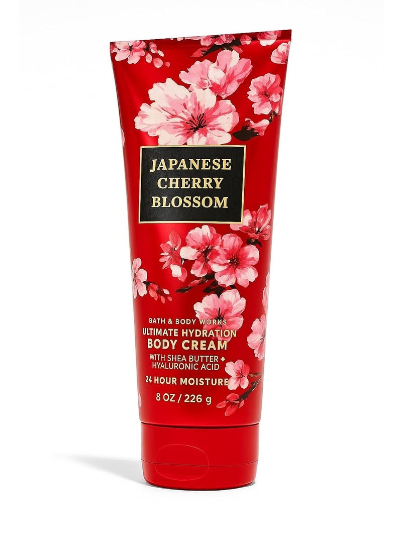 باث آند بودي وركس كريم الجسم المرطب الفائق برائحة زهر الكرز الياباني من باث آند بودي وركس، 226 غرام / 8 أونصة - يحتوي على الصبار وزبدة الشيا وزبدة الكاكاو، لترطيب يدوم 24 ساعة - Image 1